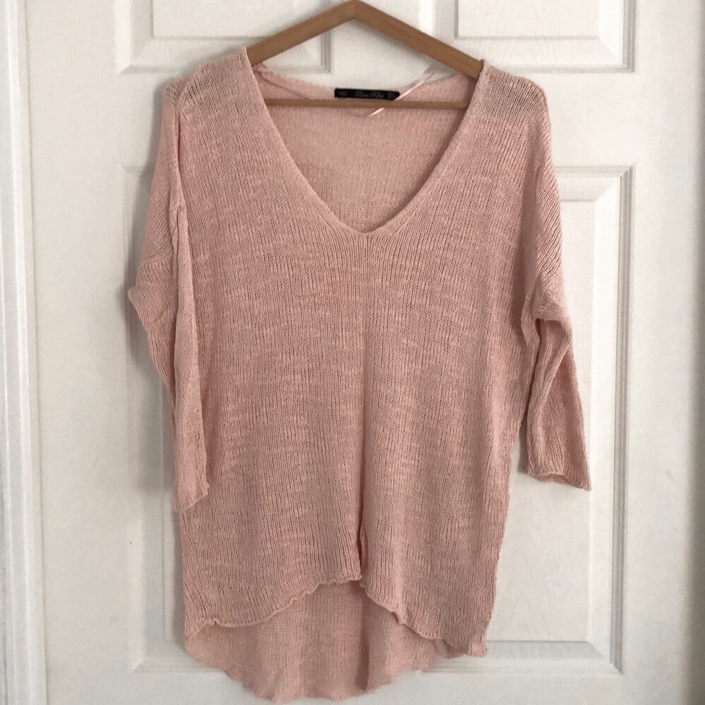 Pink knit Zara top